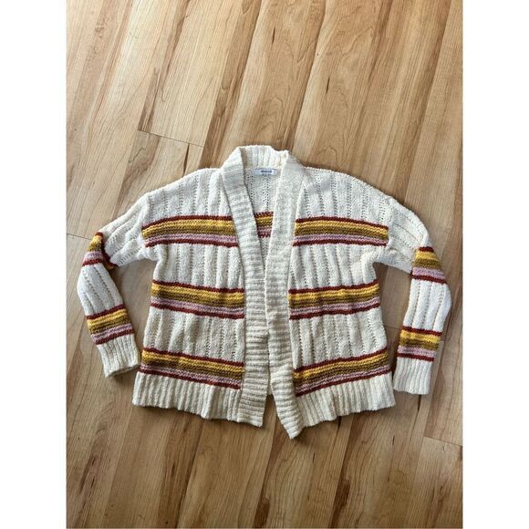 Madewell open cardigan striped diaz sweater - Picture 2 of 8